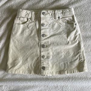 Cat & Jack, Corduroy Skirt, Girls Size Medium, Cream White